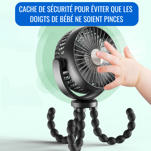 FlexiBreeze™ | Ventilateur Portable & Flexible Pour Bébé