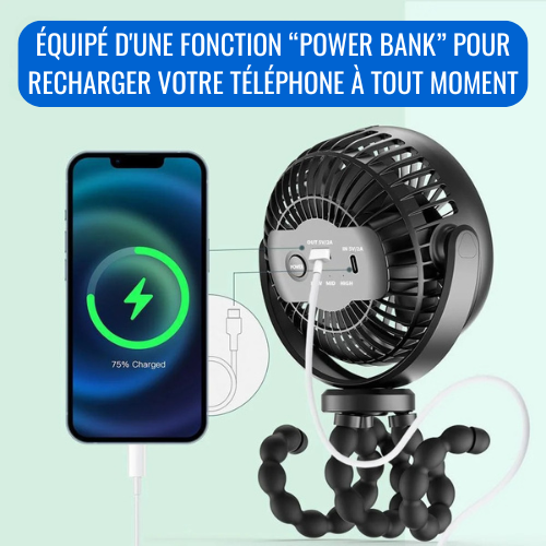 FlexiBreeze™ | Ventilateur Portable & Flexible Pour Bébé