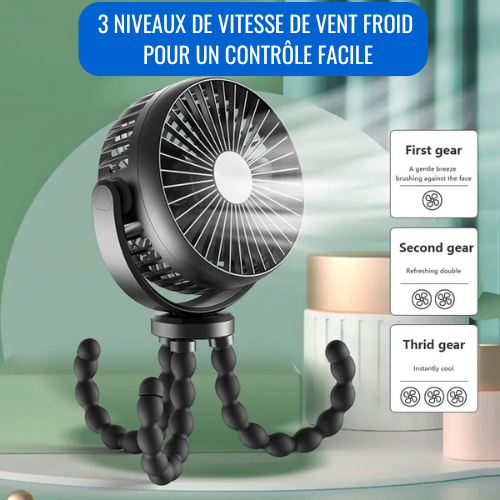 FlexiBreeze™ | Ventilateur Portable & Flexible Pour Bébé