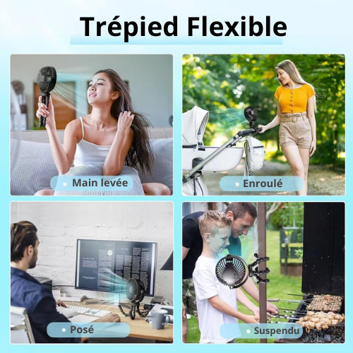 FlexiBreeze™ | Ventilateur Portable & Flexible Pour Bébé