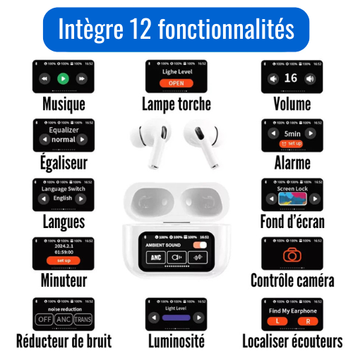 TouchPods™ | Écouteurs Sans Fil Avec Écran Tactile